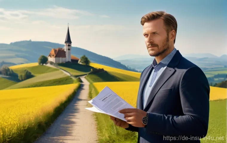 해약 환급금 높은 보험 - **Prompt:** A detailed image of a young German professional, early 30s, dressed in smart-casual busi...