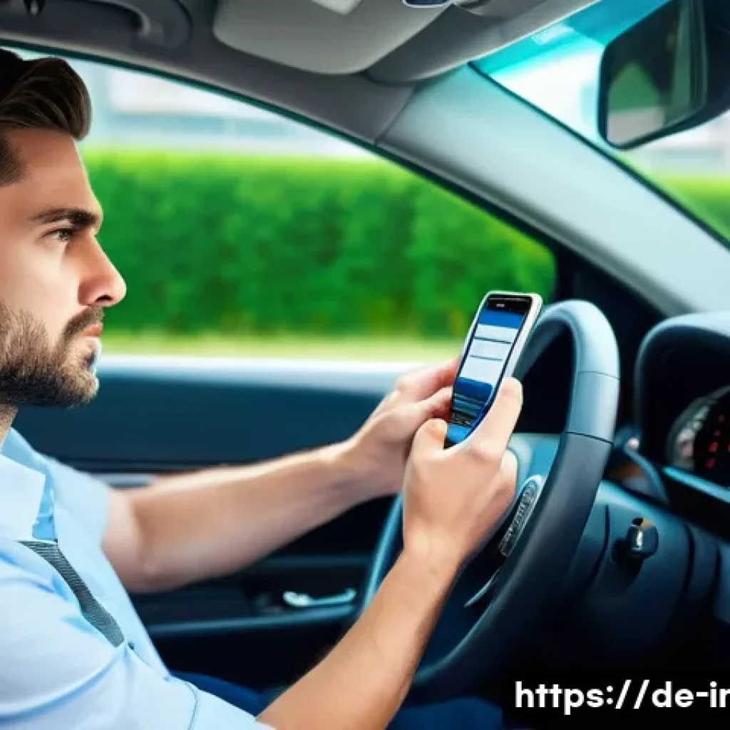 운전자 보험 면책 조항 - **Prompt 1: Distracted Driving in City Traffic**
    "A realistic depiction of a young adult driver ...